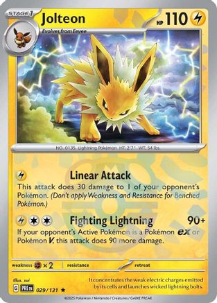 Jolteon (029/131) (Master Ball Pattern) Holofoil [SV: Prismatic Evolutions]
