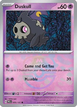 Duskull (Master Ball Pattern) (035/131) Holofoil [SV: Prismatic Evolutions]
