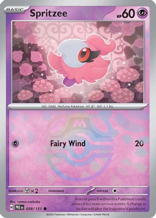 Spritzee (038/131) (Master Ball Pattern) Holofoil [SV: Prismatic Evolutions]
