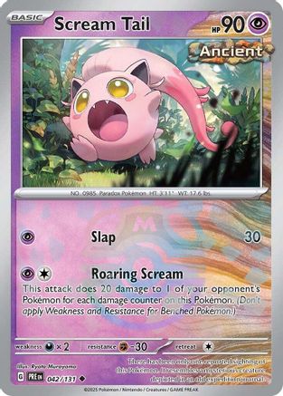 Scream Tail (042/131) (Master Ball Pattern) Holofoil [SV: Prismatic Evolutions]