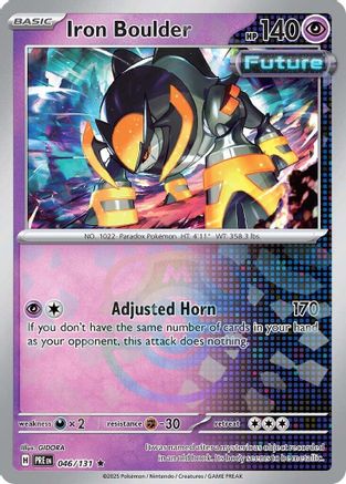 Iron Boulder (046/131) (Master Ball Pattern) Holofoil [SV: Prismatic Evolutions]