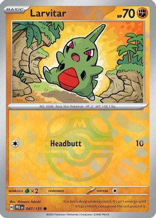 Larvitar (047/131) (Master Ball Pattern) Holofoil [SV: Prismatic Evolutions]