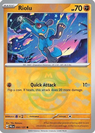Riolu (050/131) (Master Ball Pattern) Holofoil [SV: Prismatic Evolutions]