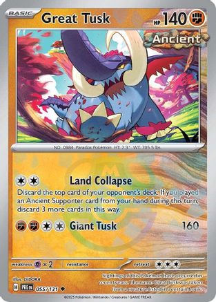 Great Tusk (055/131) (Master Ball Pattern) Holofoil [SV: Prismatic Evolutions]