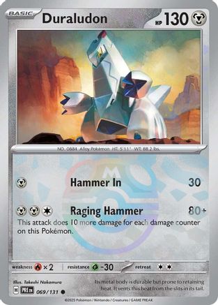 Duraludon (069/131) (Master Ball Pattern) Holofoil [SV: Prismatic Evolutions]