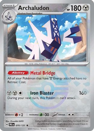 Archaludon (070/131) (Master Ball Pattern) Holofoil [SV: Prismatic Evolutions]