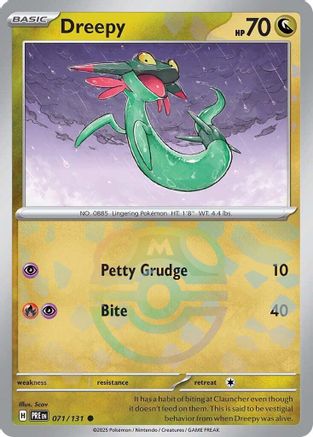 Dreepy (071/131) (Master Ball Pattern) Holofoil [SV: Prismatic Evolutions]