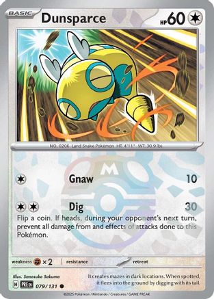 Dunsparce (079/131) (Master Ball Pattern) Holofoil [SV: Prismatic Evolutions]