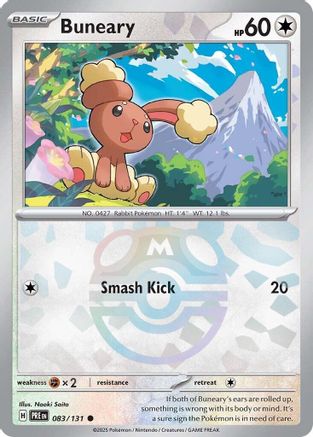 Buneary (083/131) (Master Ball Pattern) Holofoil [SV: Prismatic Evolutions]