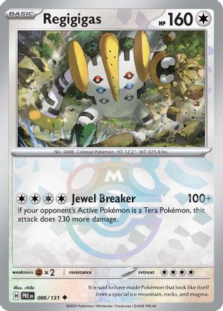 Regigigas (086/131) (Master Ball Pattern) Holofoil [SV: Prismatic Evolutions]