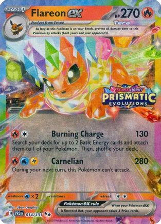 Flareon ex - 014/131 (Prismatic Evolutions Stamp) (14) Holofoil [Miscellaneous Cards & Products]