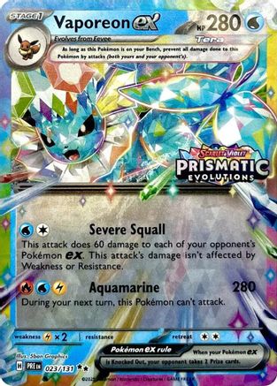 Vaporeon ex - 023/131 (Prismatic Evolutions Stamp) (23) Holofoil [Miscellaneous Cards & Products]