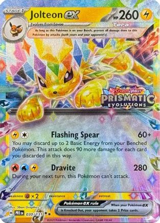 Jolteon ex - 030/131 (Prismatic Evolutions Stamp) (30) Holofoil [Miscellaneous Cards & Products]