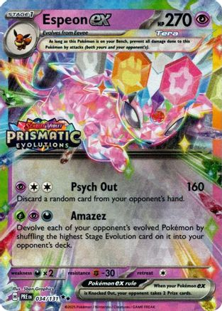 Espeon ex - 034/131 (Prismatic Evolutions Stamp) (34) Holofoil [Miscellaneous Cards & Products]