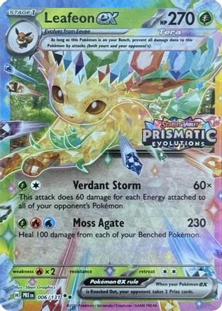Leafeon ex - 006/131 (Prismatic Evolutions Stamp) (6) Holofoil [Miscellaneous Cards & Products]