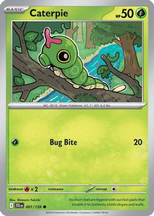 Caterpie 001/159 (1) Reverse Holofoil [SV09: Journey Together]