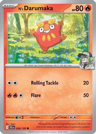 N's Darumaka 026/159 (26) Reverse Holofoil [SV09: Journey Together]