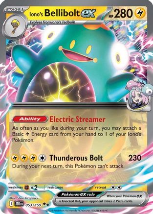 Iono's Bellibolt ex - 053/159 (53) Holofoil [SV09: Journey Together]