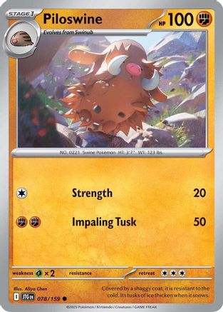 Piloswine (078/159)  [SV09: Journey Together]