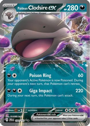 Paldean Clodsire ex (094/159) Holofoil [SV09: Journey Together]