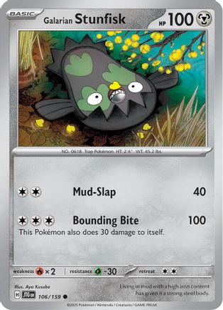 Galarian Stunfisk (106/159) Reverse Holofoil [SV09: Journey Together]
