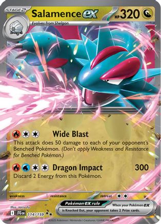 Salamence ex - 114/159 (114) Holofoil [SV09: Journey Together]
