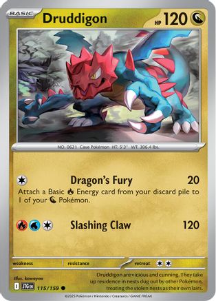 Druddigon (115/159) Reverse Holofoil [SV09: Journey Together]