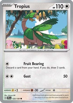 Tropius (123) Reverse Holofoil [SV09: Journey Together]
