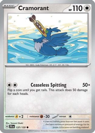 Cramorant (137) Reverse Holofoil [SV09: Journey Together]