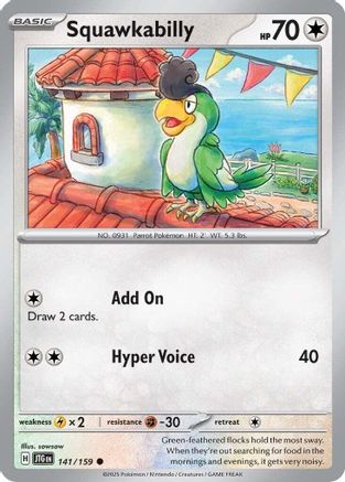 Squawkabilly (141) Reverse Holofoil [SV09: Journey Together]