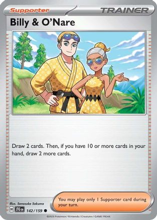 Billy & O'Nare (142/159) Reverse Holofoil [SV09: Journey Together]