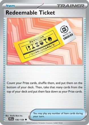 Redeemable Ticket (156/159)  [SV09: Journey Together]