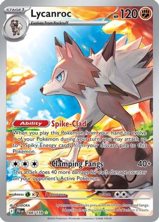 Lycanroc - 166/159 (166) Holofoil [SV09: Journey Together]