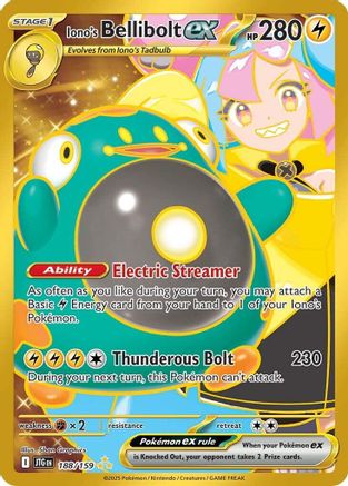 Iono's Bellibolt ex - 188/159 (188) Holofoil [SV09: Journey Together]