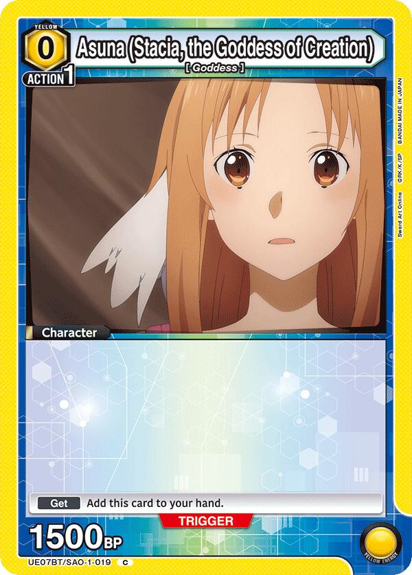 Asuna (Stacia, the Goddess of Creation) (019) (Box Topper Foil) [UE07BT - UE07BT/SAO-1-019]