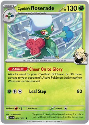 Cynthia's Roserade (8/182) Holofoil [SV10: Destined Rivals]