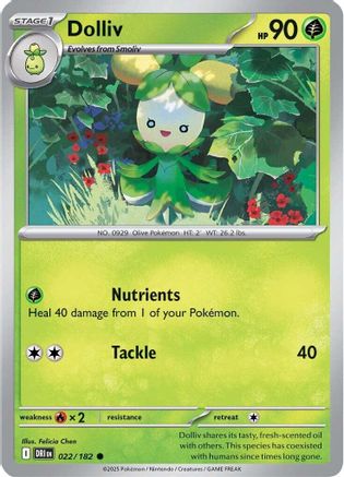 Dolliv (22/182) Reverse Holofoil [SV10: Destined Rivals]