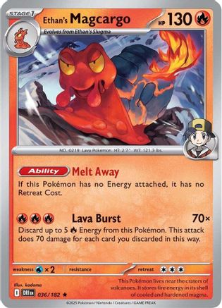 Ethan's Magcargo (36/182) Holofoil [SV10: Destined Rivals]