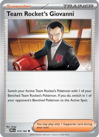 Team Rocket's Giovanni (174/182) Reverse Holofoil [SV10: Destined Rivals]
