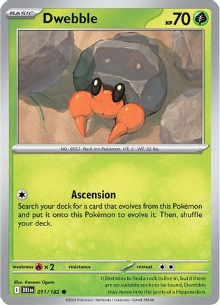 Dwebble (11/182) Reverse Holofoil [SV10: Destined Rivals]