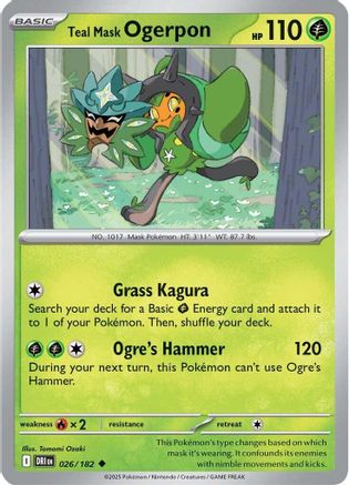 Teal Mask Ogerpon (26/182)  [SV10: Destined Rivals]