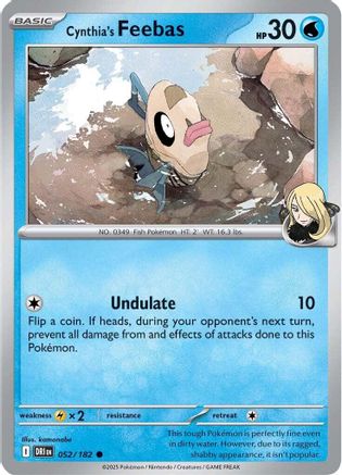 Cynthia's Feebas (52/182) Reverse Holofoil [SV10: Destined Rivals]
