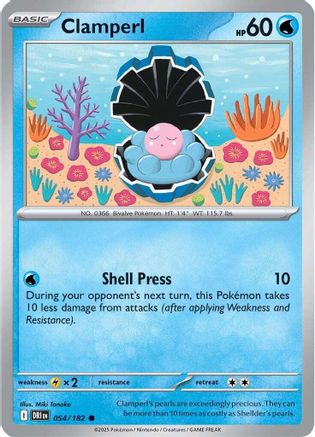 Clamperl - 054/182  Reverse Holofoil [SV10: Destined Rivals]
