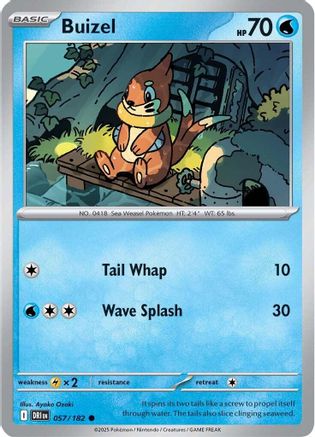 Buizel (57/182) Reverse Holofoil [SV10: Destined Rivals]