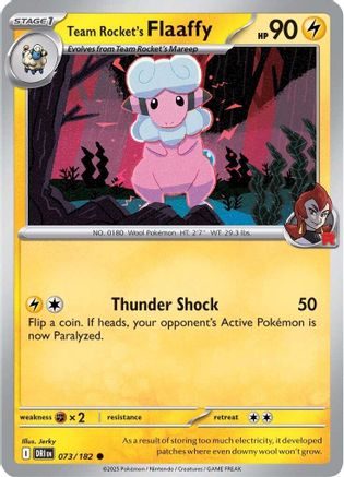 Team Rocket's Flaaffy (73/182) Reverse Holofoil [SV10: Destined Rivals]
