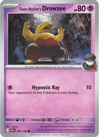 Team Rocket's Drowzee (79/182)  [SV10: Destined Rivals]