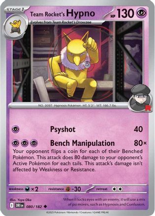 Team Rocket's Hypno 80/182  [SV10: Destined Rivals]