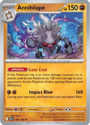 Annihilape (92/182) Holofoil [SV10: Destined Rivals]