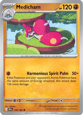 Medicham (100/182) Reverse Holofoil [SV10: Destined Rivals]