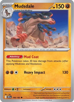 Mudsdale (108/182) Reverse Holofoil [SV10: Destined Rivals]